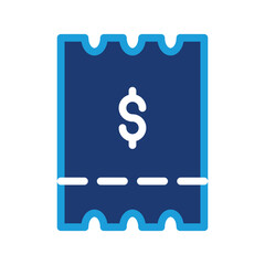 receipt colored icon vector design good for web or mobile app