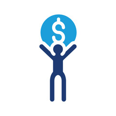 debt colored icon vector design good for web or mobile app