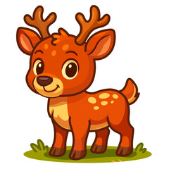 Cute Baby Deer Cartoon Vector