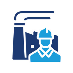 factory worker colored icon vector design good for web or mobile app