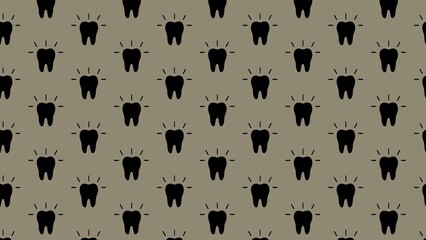 Vector teeth dentist pattern design