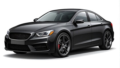 Obraz premium Sleek black sedan (1)