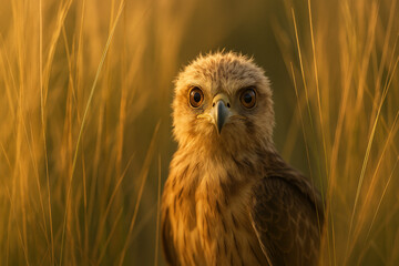 A bird with a very big eye.