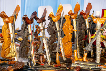 Keris, one of the indonesian traditional weapons. People who make keris is called empu.