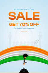 15th August, India Independence Day Sale: Get 70% off on 79 years of. Indian Independence Day Sale, 15 August Sale. Story. Poster. Sale. offer. and. Web Banner.
