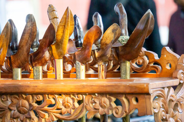 Keris, one of the indonesian traditional weapons. People who make keris is called empu.