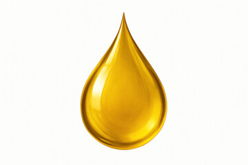 A drop of gold liquid glistening.