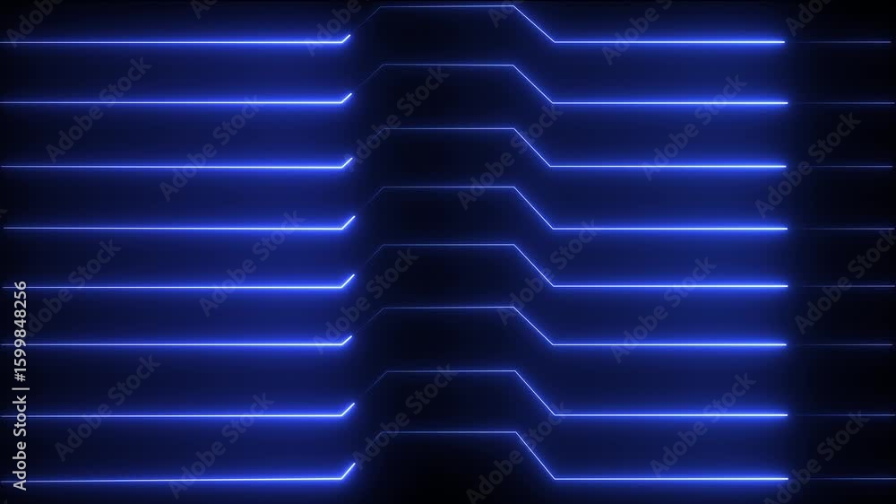 Aufkleber abstract neon line glowing animation, neon line design animation, abstract neon line glowing backgro