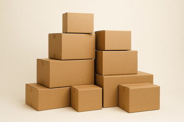 Obraz premium Pile of cardboard boxes.