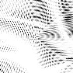 Wavy gradient halftone dots pattern texture background
