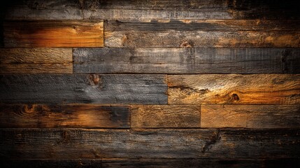Aged Wooden Planks Background With Dark Tones