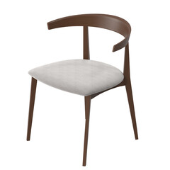 Modern Wooden Dining Chair Top Isometric View Isolated