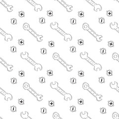 construction pattern. construction tool seamless pattern. doodle construction seamless pattern. construction tool background