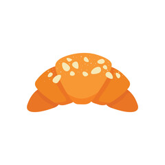 Almond croissant vector illustration