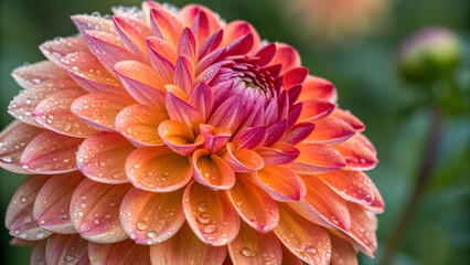 Dahlia, close-up, vibrant colors, petals, flower head, detailed, macro photography, nature photography, bloom, garden, botanical
