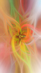 Abstract Colorful Floral Swirl.