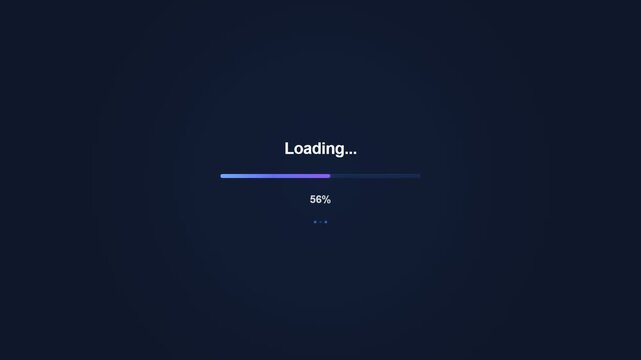 Abstract Loading Bar: Futuristic Tech Progress Animation