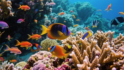 coral reef and fish