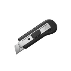 Box Cutter Tool: A close-up shot of a sleek box cutter, featuring its sharp blade and ergonomic design. Ready to cut and score materials with precision. 