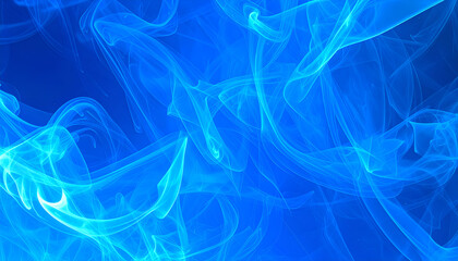 Fototapeta premium Blue Smoke Swirls Abstract Background.