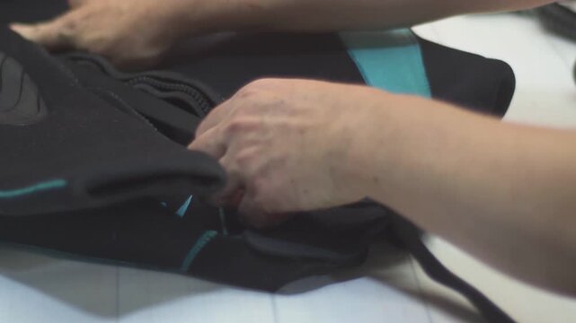 Focus on the stretch of the material, Texturemneoprene material