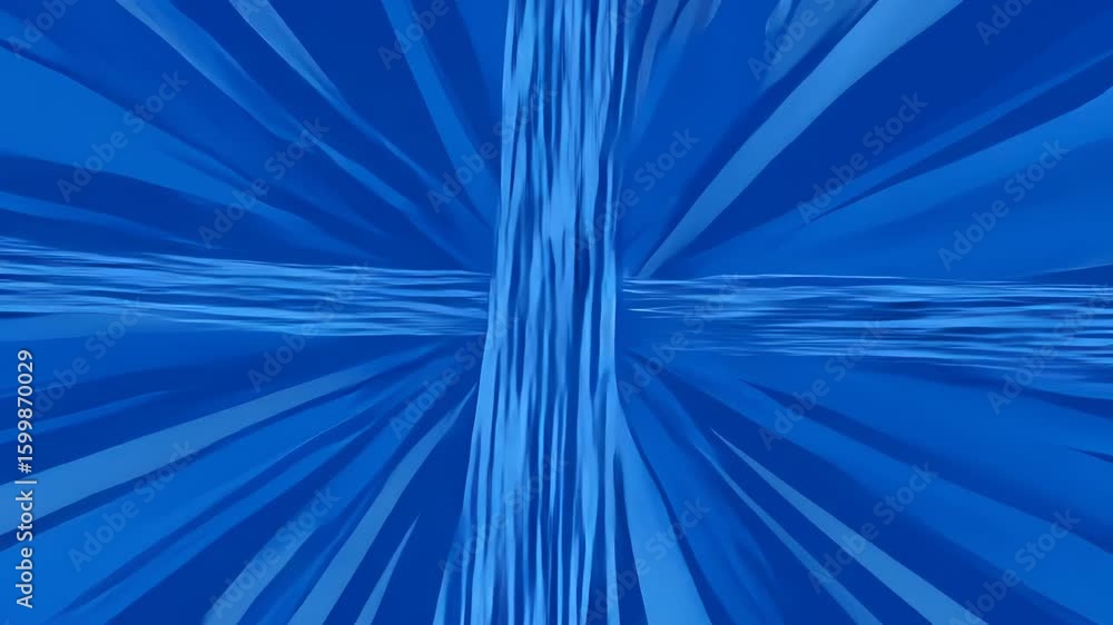 Poster blue vortex background with crisscrossing lines for abstract presentation and digital design project