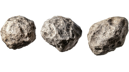 Fototapeta premium Natural Rock Formation of Three Asteroids with Detailed Texture and Surface Features