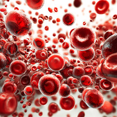 Red Blood Cells Under Microscope – Scientific Visualization in High Detail