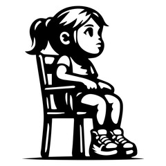 Girl Sitting on Chair