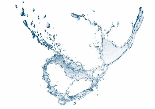 抽象的な青い水しぶきの3dイラスト