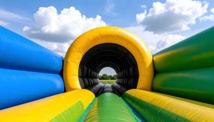 Inflatable Tunnel Fun Outdoor Summer.