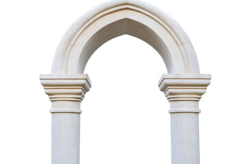 Obraz premium Classic Stone Archway with Columns and Elegant Design against Transparent Background