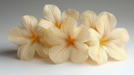 Naklejka premium Creamy Delight: A Close-Up of Delicate Pale Yellow Flowers