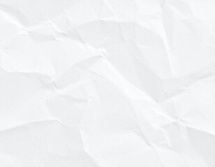 Obraz premium Lightly Crumpled White Paper Texture Background with Fine Wrinkles