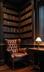 Classic British Library Aesthetic, Gentleman's Library Interior