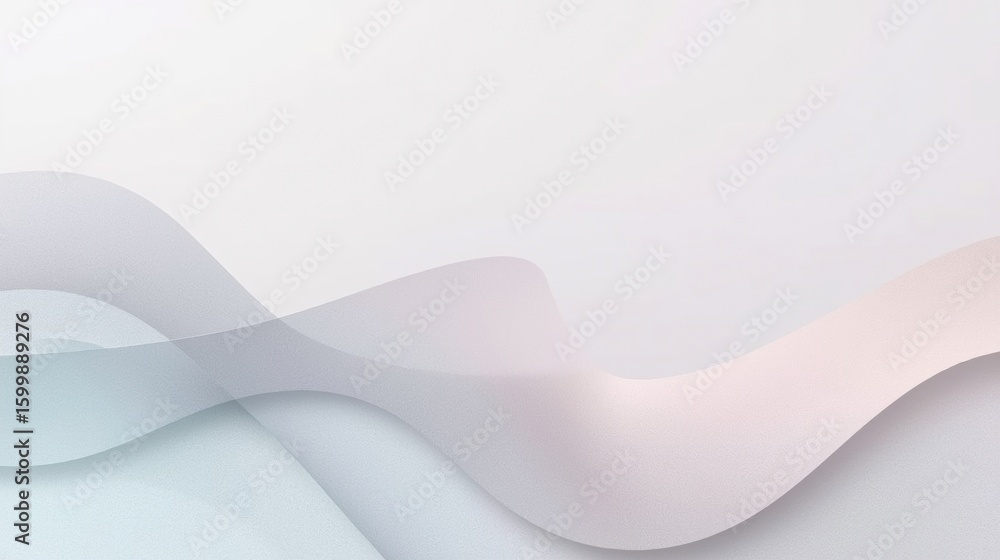 Poster elegant abstract lines in soft hues: a serene display of fluid, soft-colored lines dance across the 