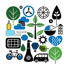 Sustainable Eco-Friendly Lifestyle Icons