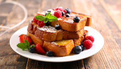 French Toast with Berries Breakfast.