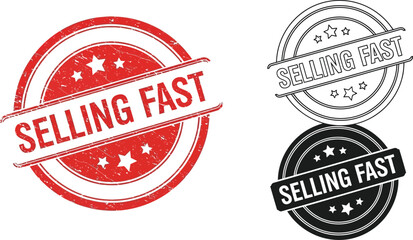 Obraz premium Selling fast stamp vector graphic design for promotion and marketing material template download now