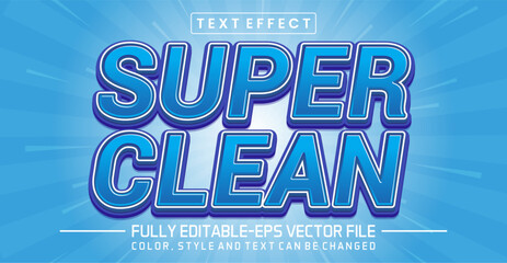 Super clean font Text effect editable