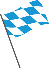 Obraz premium Bavarian Flag with Blue and White Diamond Pattern for Oktoberfest