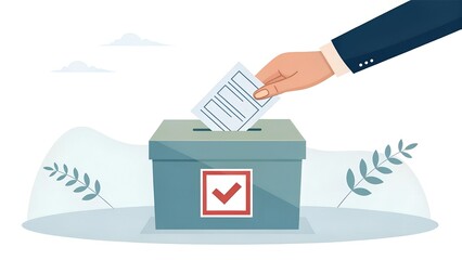 democratic voting concept featuring a stylized