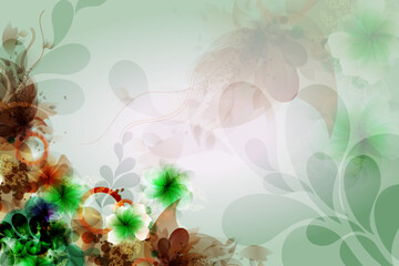 unique smooth flower colorful design background