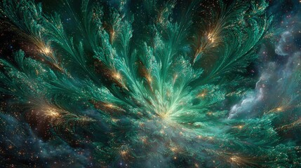 Abstract Colorful Explosion In Space
