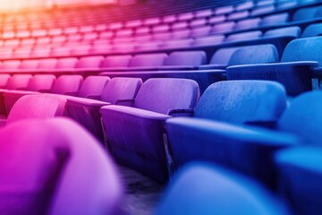 Obraz premium Close-up view of stadium seating.