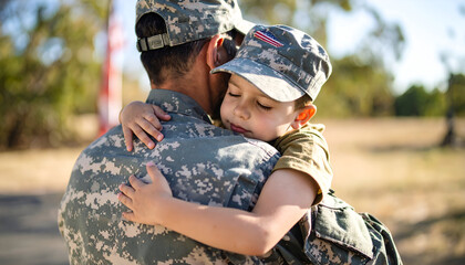 Soldier Reuniting with Son.