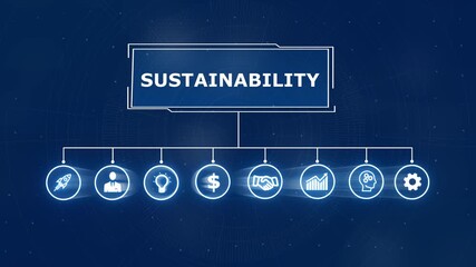 Conceptual visualization of sustainability in corporate structures and teamwork - Powered by Adobe