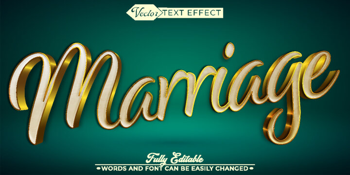  Romantic and Joyful Marriage Celebration Vector Editable Text Effect Template