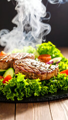 Steaming Grilled Steak Salad.