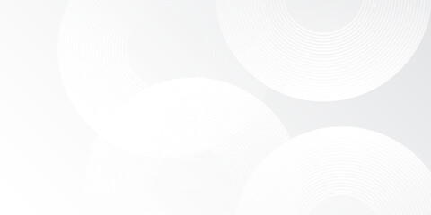 Modern white glowing geometric lines on gray background art